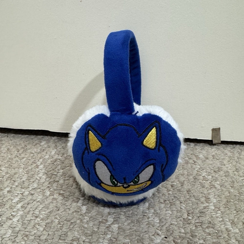 Sonic the Hedgehog Sonic Head Plush Ear Muffs | One Size Fits All
